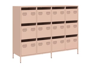 Buffet - bahut - meuble de rangement rose 135x39x103,5 cm acier laminé à froid