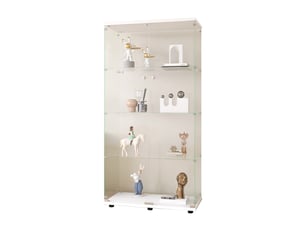 Vitrine coloris blanc 4 étagère(s) SANS MARQUE - 164.34 cmx36.32 cm