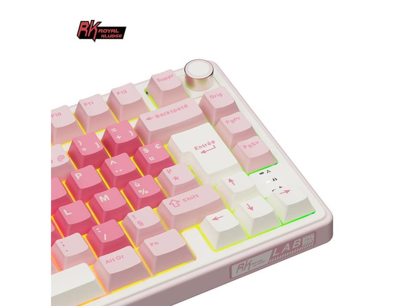  Clavier mecanique gaming 75% rk75pro azerty sans fil tri-mode bt 2,4g usb-c hot swap rgb pbt 321202_AACIS48388_6_DROPFR - Conforama D