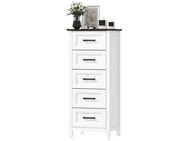  Commode à 5 tiroirs, meuble haut pour chambre et salon  - Conforama B