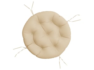 Coussin rond, coussin d'assise beige ø 60 x11 cm tissu oxford cf56603