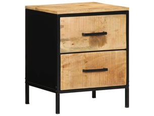Lot de 2 table de chevet, table de nuit marron et noir 40 x 35 x 50 cm