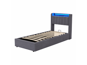 Lit coffre 90x190 cm MODENUIT    coloris gris