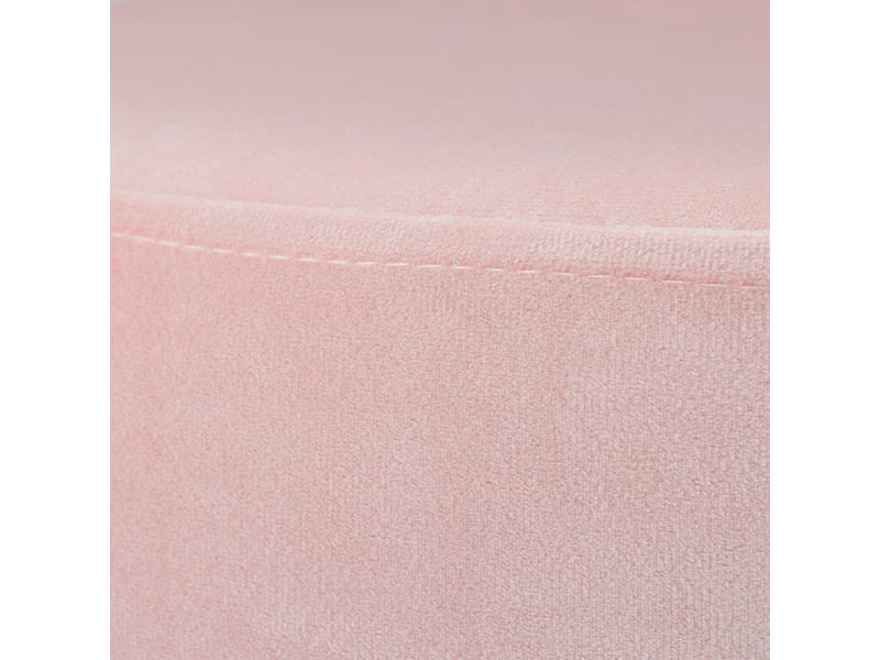  Pouf coiffeuse en velours moderne 40 x 45 cm assise décorative finition mate en velours rose poudré 13_0008312  - Conforama C