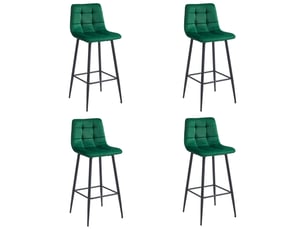 tabouret de bar  SANS MARQUE  - vert hauteur d'assise 76 cm vendu Par 4