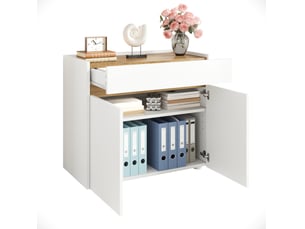 Bibliotheque coloris blanc 1 étagère(s) <strong>ELVMI</strong> <strong></strong> - 80 cm x 70 cm