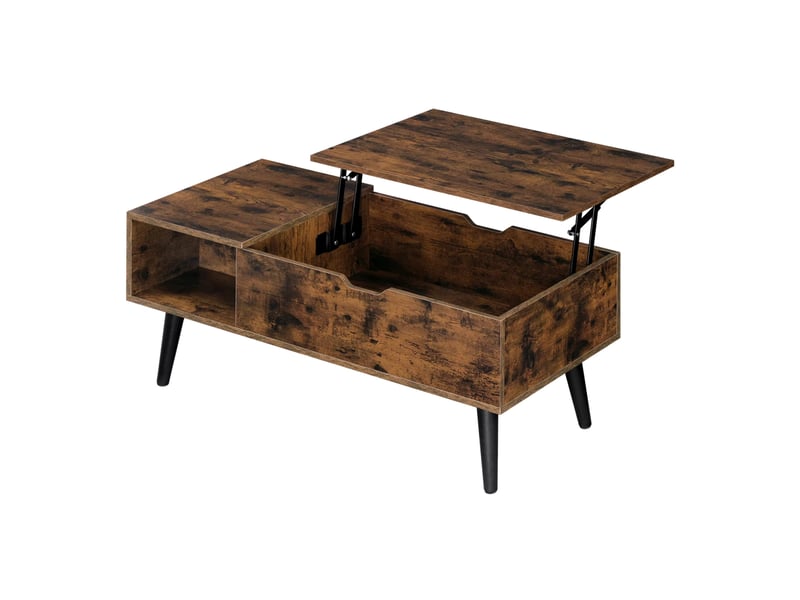 Table basse - table de travail temporaire, table d'appoint multifonctionnelle, table de salon, table basse, brun rustique - Conforama A