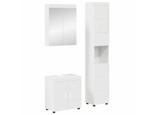 Ensemble de mobilier de salle de bain tulum 3 pc blanc brillant cf64717