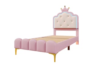 Lit simple 90x200 cm   Sol Morn coloris rose