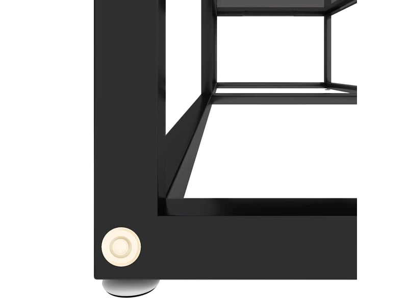  Meuble tv - banc tv - meuble de rangement noir 140x40x40,5 cm verre trempé  - Conforama E