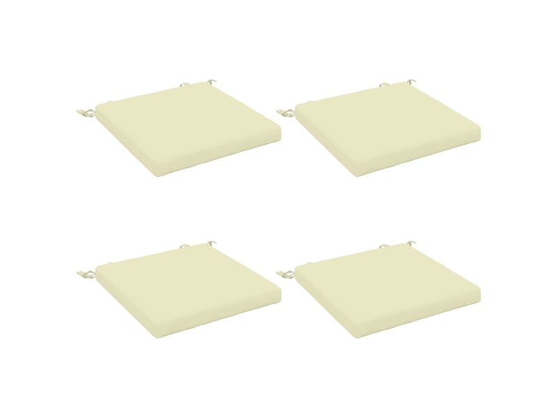 Lot de 4 coussins de siège, coussins d'assise soest 100 % polyester crème cf60387 - Conforama A