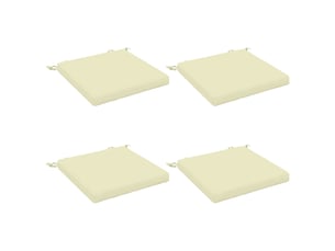 Lot de 4 coussins de siège, coussins d'assise soest 100 % polyester crème cf60387