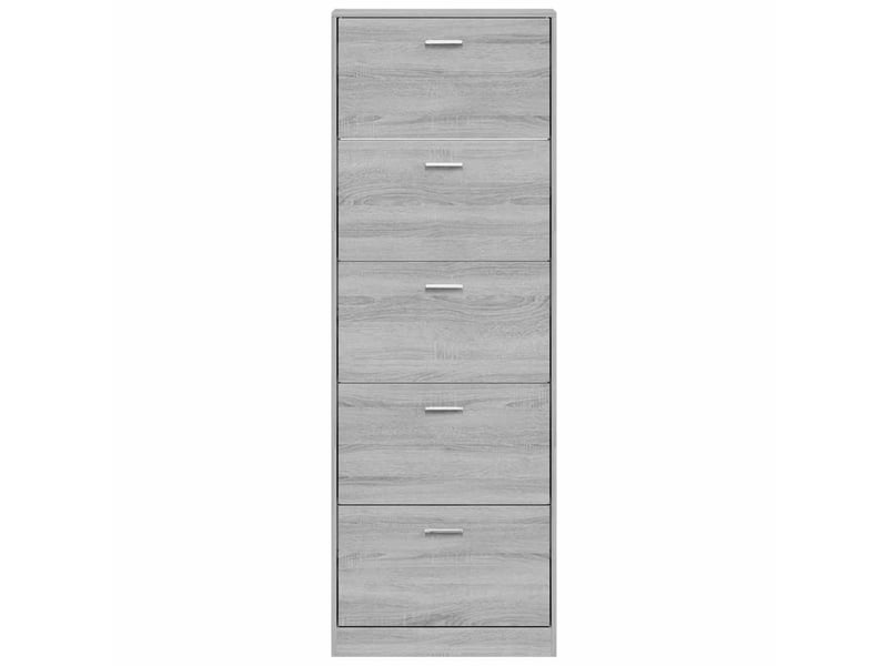 Meuble à chaussure, armoire à chaussures sonoma gris 59x17x169 cm bois d'ingénierie  - Conforama D