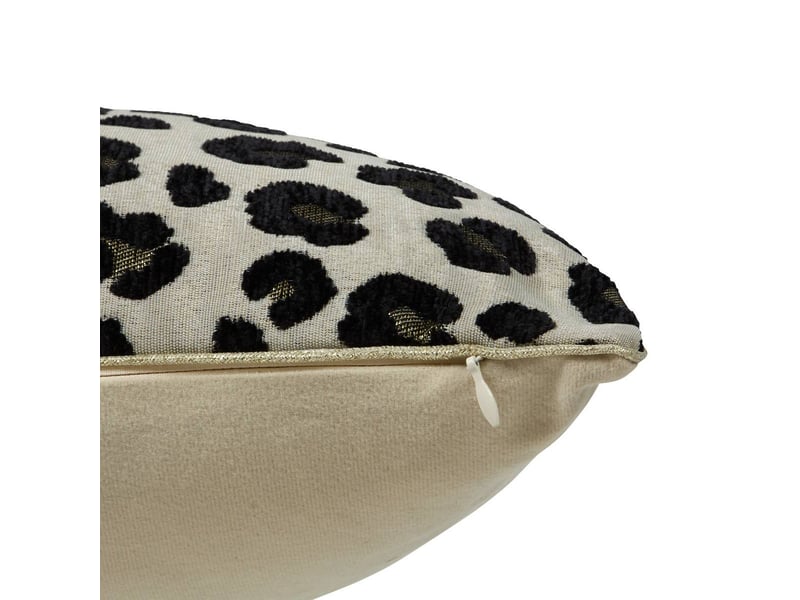  Coussin de noël imprimé léopard noir 50 x 30 cm  - Conforama C
