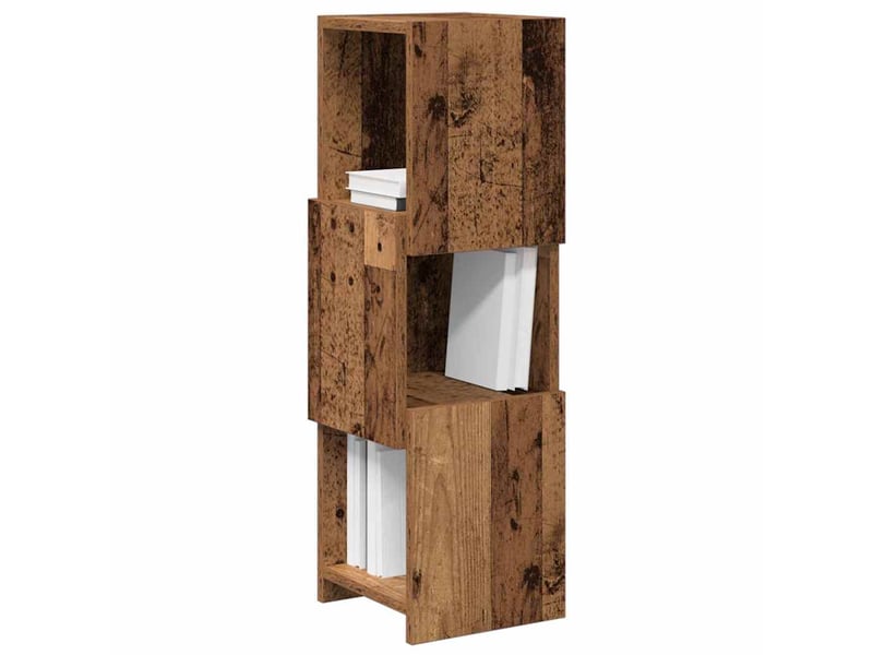  Meuble d'angle, meuble de rangement salon 25,5x25x80cm bois d'ingénierie bois ancien  - Conforama C