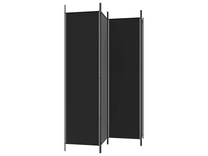  Paravent | cloison de séparation 4 panneaux noir 200x200 cm tissu  - Conforama E