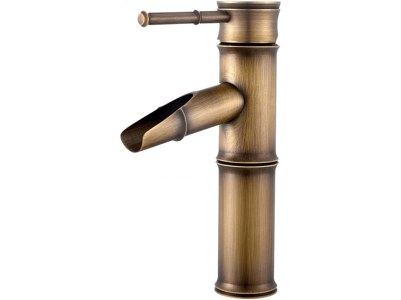  Robinet de salle de bain, chaud et froid, adapté aux lavabos de salle de bain, style bambou  - Conforama A