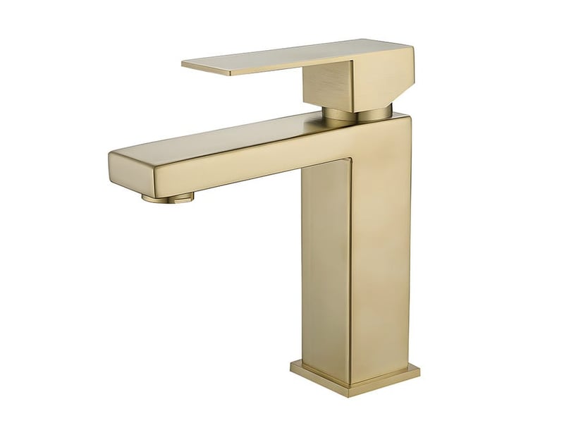 Robinet de lavabo de salle de bain, design moderne et créatif, robinet aérateur monotrou, en laiton, avec flexible - Conforama A