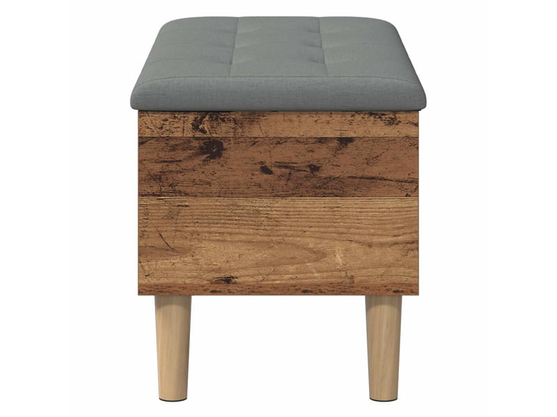  Banc chambre, banc de rangement avec coussin bois ancien 82x42x46 cm  - Conforama E