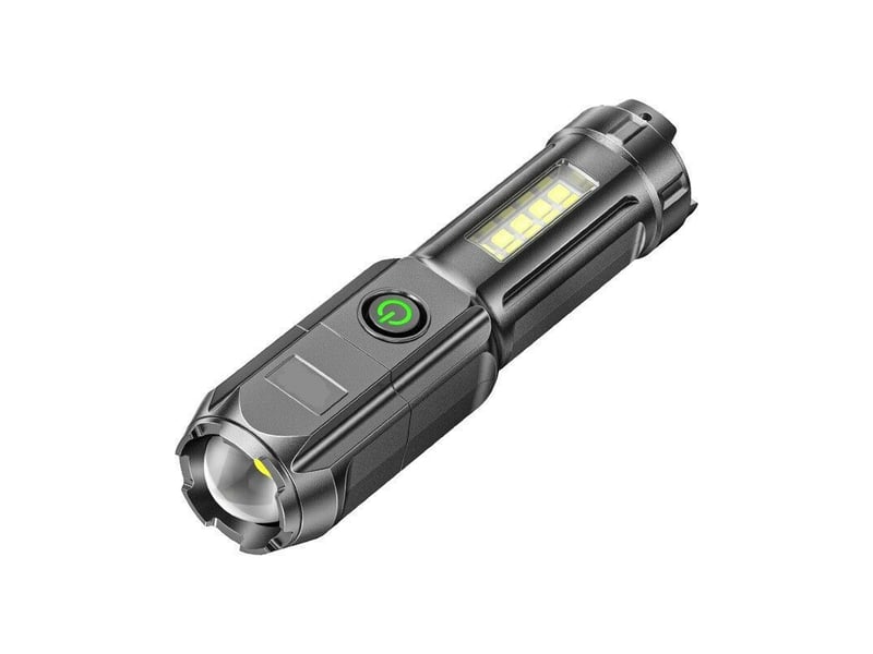 Led lumière forte lampe de poche usb rechargeable zoom rétractable lumière concentrée lumière d’inondation longue portée portable - Conforama B