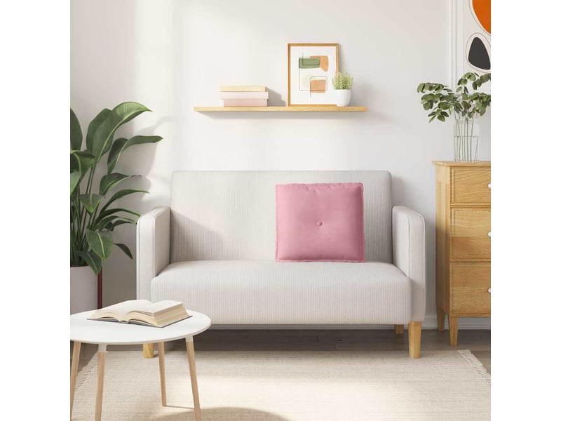  Coussin de dos, coussin de dossier rose 50 x 45 cm tissu en velours côtelé cf54982  - Conforama D