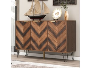 Buffet 3 porte(s) 0 tiroir(s) <strong></strong> <strong></strong> - 120 cm coloris naturel