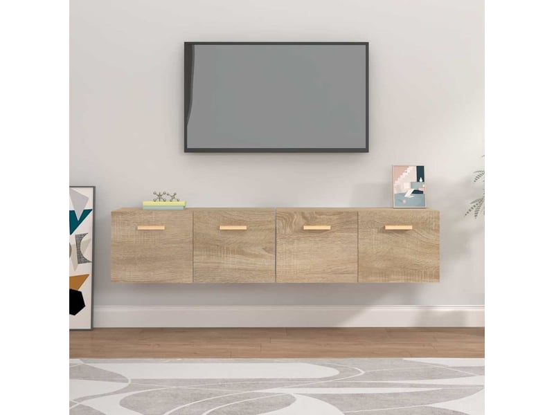  Armoires murales 2 pcs, meuble de rangement salon chêne sonoma 80x35x36,5 cm bois shl3504  - Conforama B