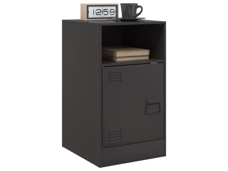  Table de chevet - cabinet de chevet - table de nuit noir 34,5x39x62 cm acier  - Conforama D