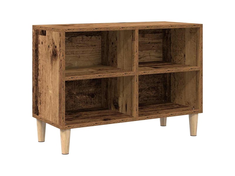  Meuble tv - banc tv - meuble de rangement 69,5 x 30 x 50 cm bois ancien bois d'ingénierie  - Conforama A