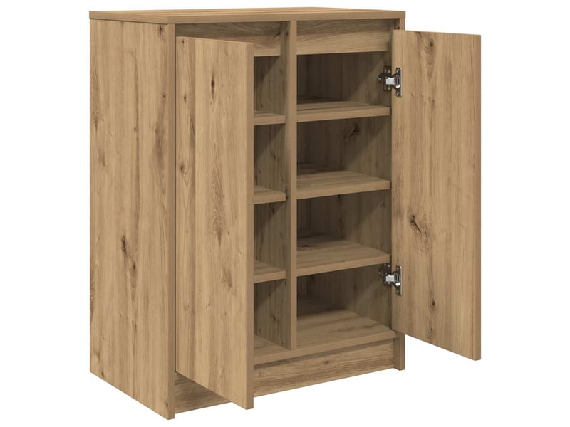  Meuble à chaussures, armoire à chaussures chêne artisanal 57x34x76 cm bois ingénierie  - Conforama E