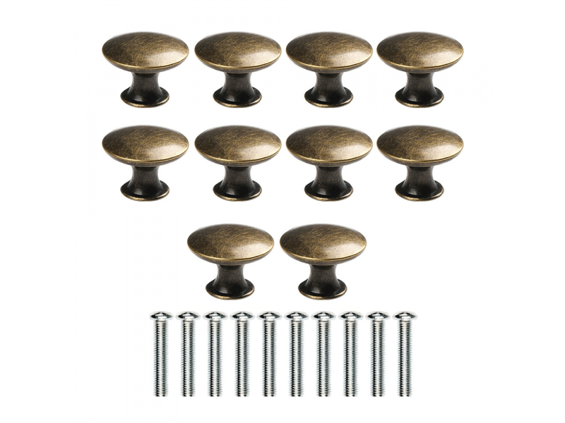  Tirant - alliage de zinc - pour placards, meubles, garde-robes - 10 pièces - 30 mm - marron  - Conforama A