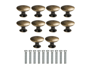 Tirant - alliage de zinc - pour placards, meubles, garde-robes - 10 pièces - 30 mm - marron