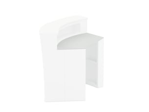 Étagère courbée de bar en hpl résistant design premium hangar - blanc