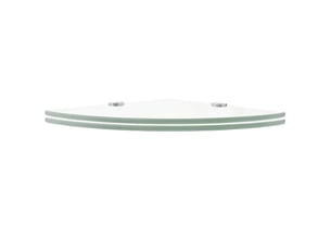Lot de 2 étagères d'angle murales, étagères suspendues et supports verre transparent 25x25 cm cf42763