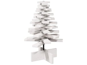 Arbre de noël, sapin de noël en bois pour décoration blanc 60 cm pin massif