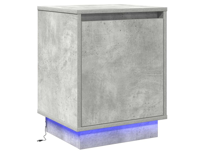  Table de chevet - cabinet de chevet - table de nuit gris béton 39 x 34,5 x 50 cm  - Conforama A