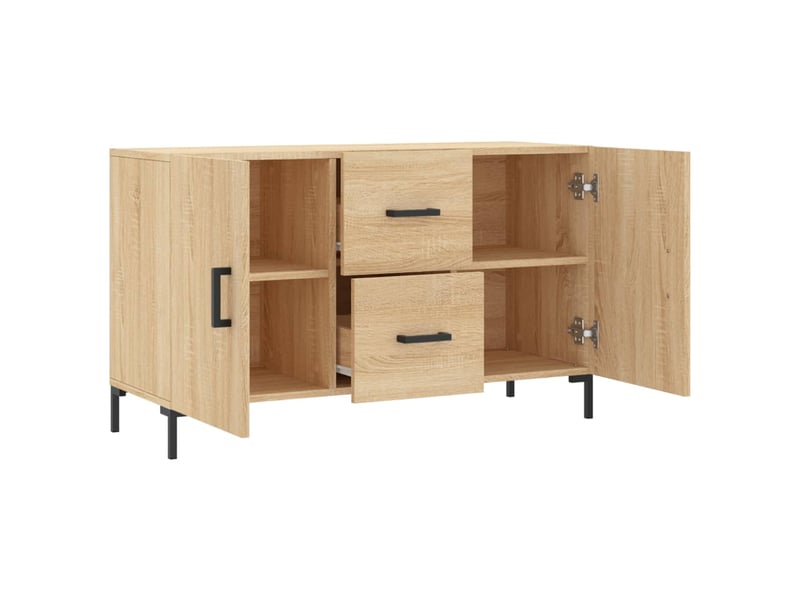  Buffet - bahut - meuble de rangement chêne sonoma 100x36x60 cm bois d'ingénierie  - Conforama E