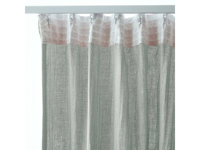  Rideau galon fronceur 140x240 cm gaze de coton eucalyptus PD21501 - Conforama B