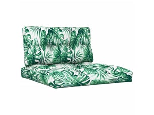 Lot de 2 coussins de palette, coussins de canapé motif de feuilles tissu cf59567