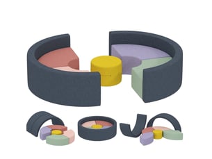 Set de 7 blocs de construction souples 107x107x30 cm multicolore