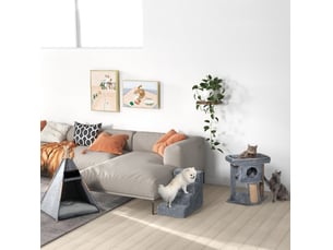 Pouf / repose pied VIVRYN gris