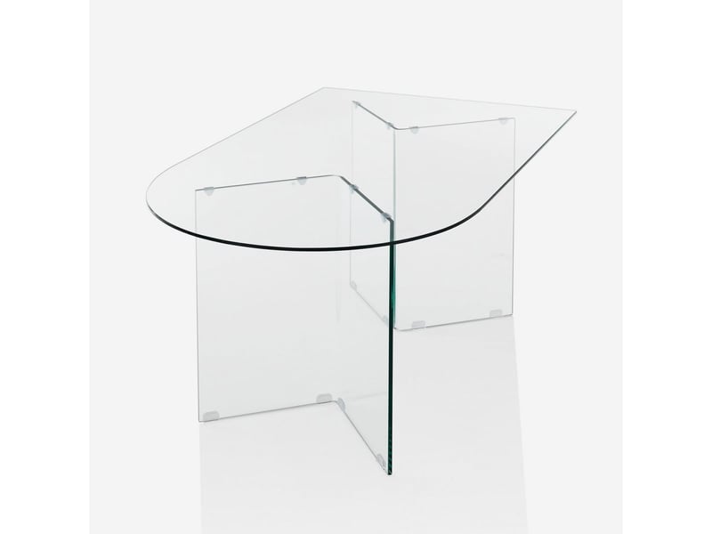  Bureau en verre transparent dakar 130  - Conforama C