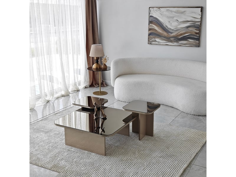  Table basse moderne avec étagères décalées jazz  - Conforama B