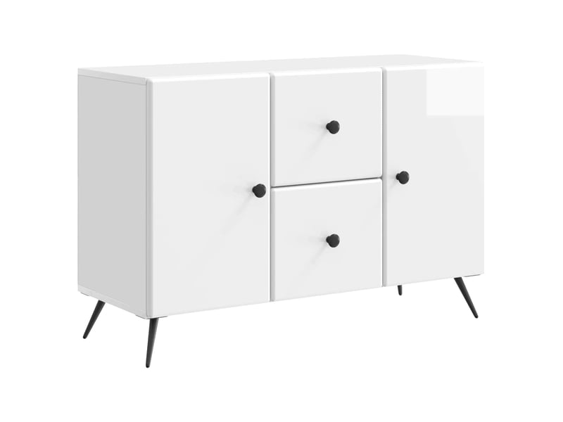 Buffet - bahut - meuble de rangement blanc brillant 89 x 34,5 x 60 cm bois d'ingénierie - Conforama A