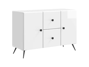 Buffet - bahut - meuble de rangement blanc brillant 89 x 34,5 x 60 cm bois d'ingénierie