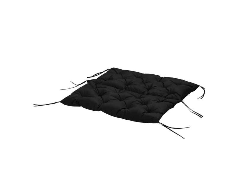  Coussin de banc de jardin avec attaches en polyester noir 100 x 98 x 8 cm  - Conforama B