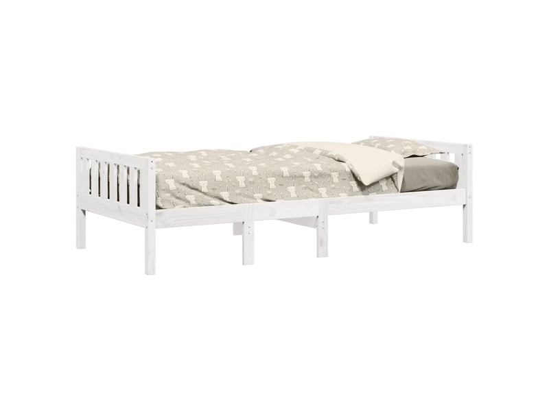  Lit pour enfants - lit jeune sans matelas blanc 80x200cm bois de pin massif  - Conforama D
