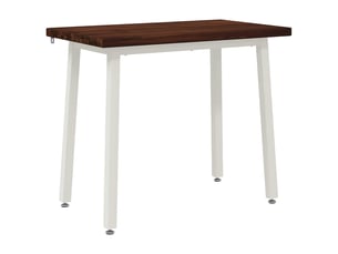 Table à manger moderne 110x55x75 cm bois d'acacia massif marron foncé et blanc shl90087