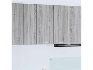 Meuble de rangement, armoire suspendue gris sonoma et blanc 40x31x80cm