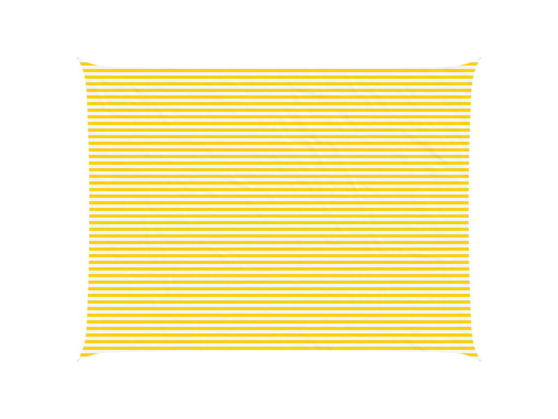 Voile d'ombre - voile d'ombrage - voile parasol jaune et blanc 8 x 6 m 100 % polyester oxford - Conforama A